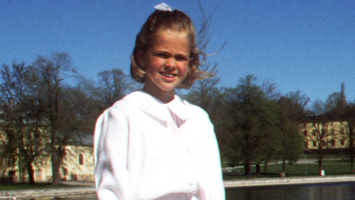 Prinsessan Madeleine på Drottninhholm år 1990.