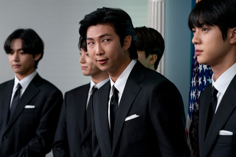 Bild från maj i år då BTS besökte Vita huset i Washington, USA.