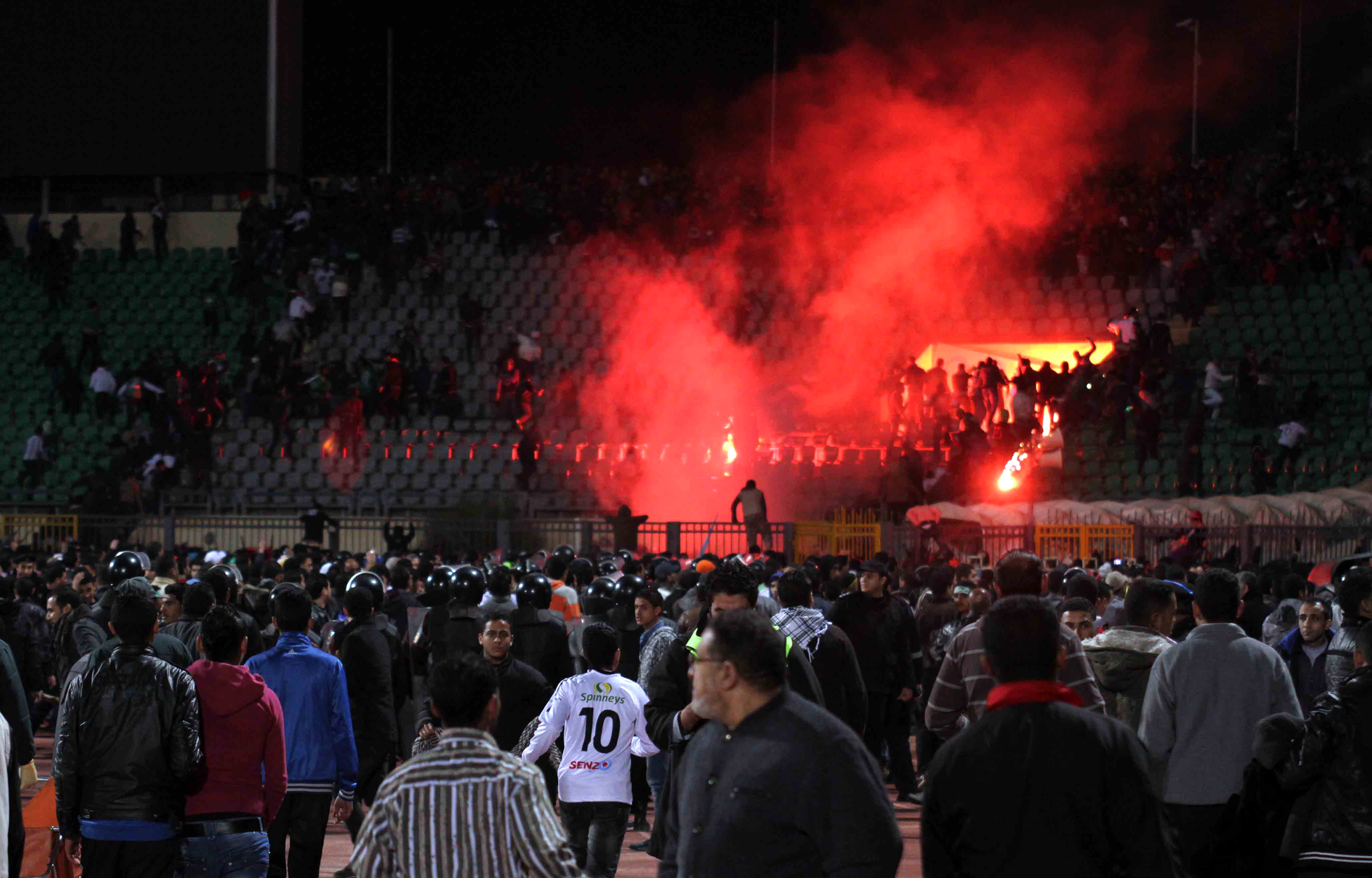 Matchen spelades i staden Port Said i nordöstra Egypten.