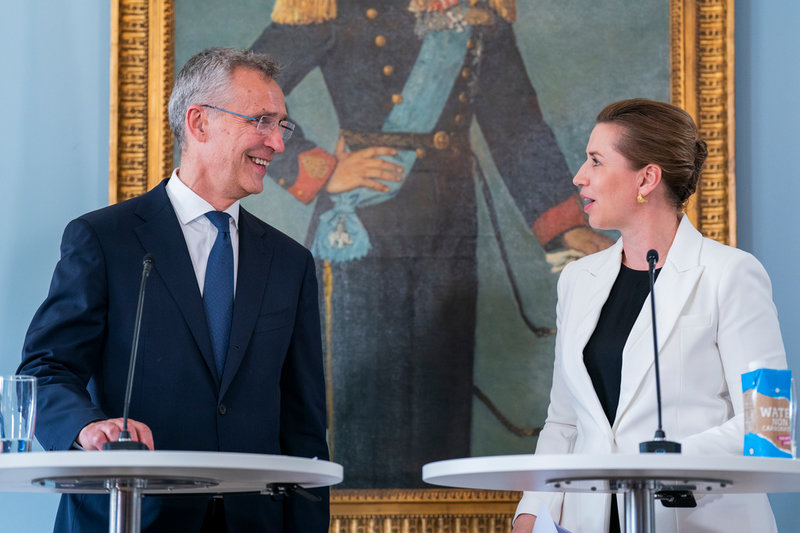 Natos generalsekreterare träffade förra veckan Danmarks statsminister Mette Frederiksen (S) i Köpenhamn. Arkivbild.