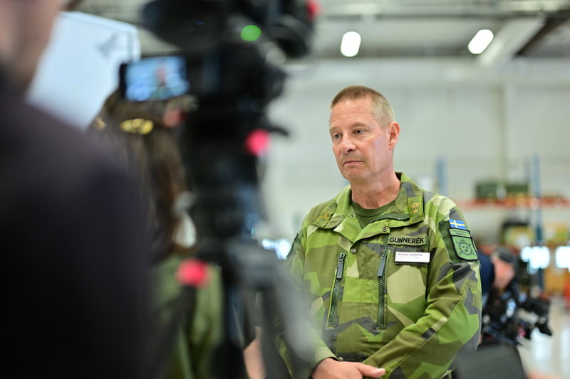 Michael Gunnerek, chef för Försvarsmaktens UAS-centrum vid K3 i Karlsborg.
