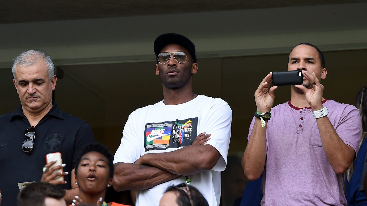 NBA-stjärnan Kobe Bryant var på plats för att kika matchen. 