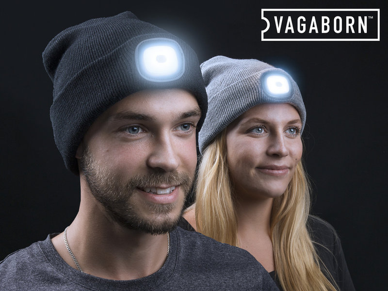 Mössa med lampa i pannan