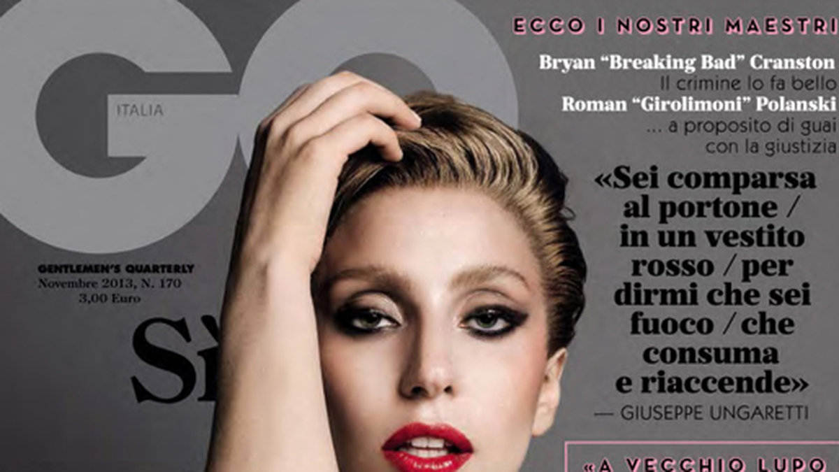 Lady Gaga på omslaget till italienska GQ.
