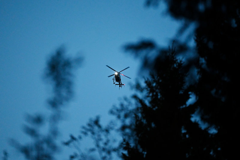 Helikopter deltog i sökinsatsen efter pojken i Nyåker.