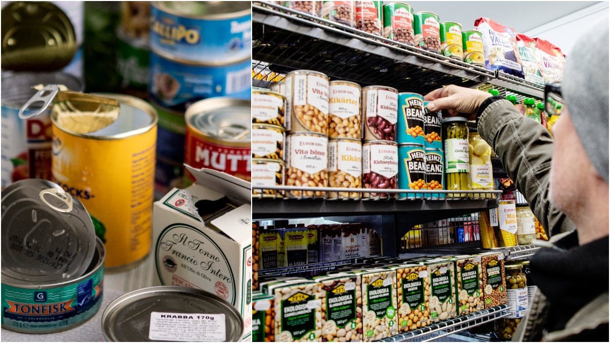MSB rekommenderar mat förpackad i konservburkar i fallet av en kris. 