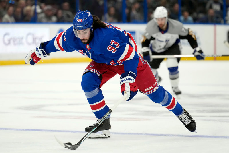 New York Rangers center Mika Zibanejad var en av blott fem svenska målskyttar i nattens NHL-ishockey.
