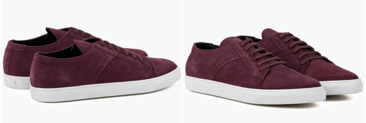Röda sneakers i mocka Röda sneakers i mocka