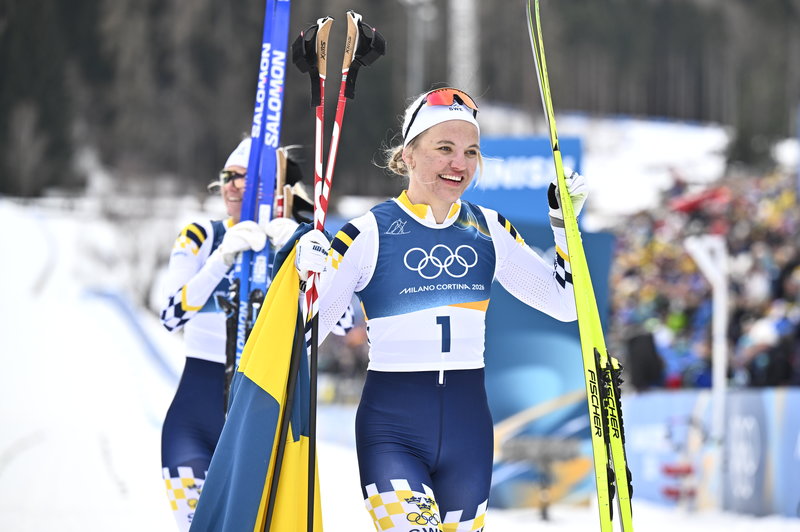 Linn Svahn fick äntligen sitt OS-guld. Foto: Christine Olsson/TT