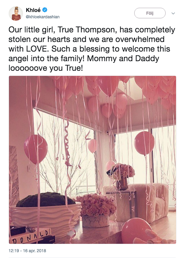 Khloe Kardashians dotter heter True Thompson. Khloe Kardashians dotter heter True Thompson.