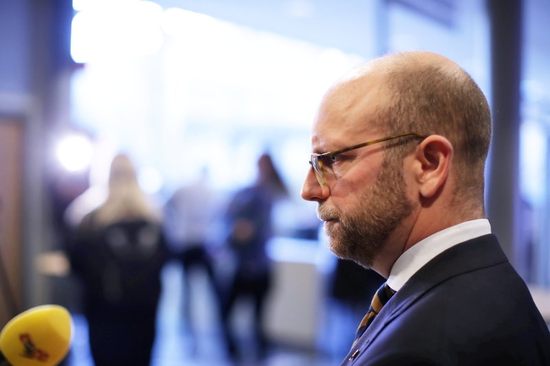 Kammaråklagare Henrik Olin vid häktningsförhandlingen i Göteborgs tingsrätt.