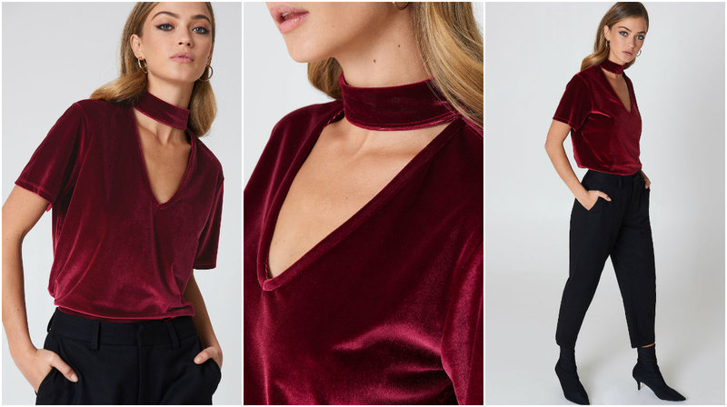 Röd V-Neck från NA-KD