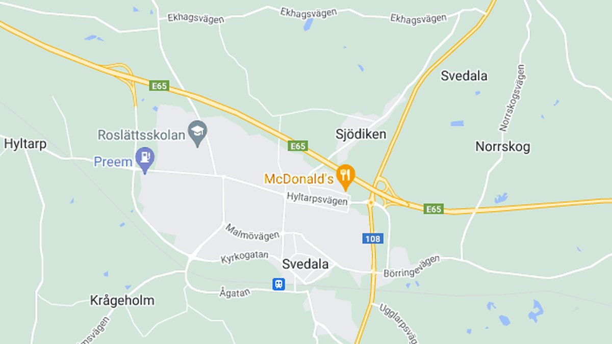Google maps, Svedala