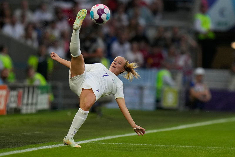 Beth Mead under en av Englands EM-matcher i somras. Arkivbild.