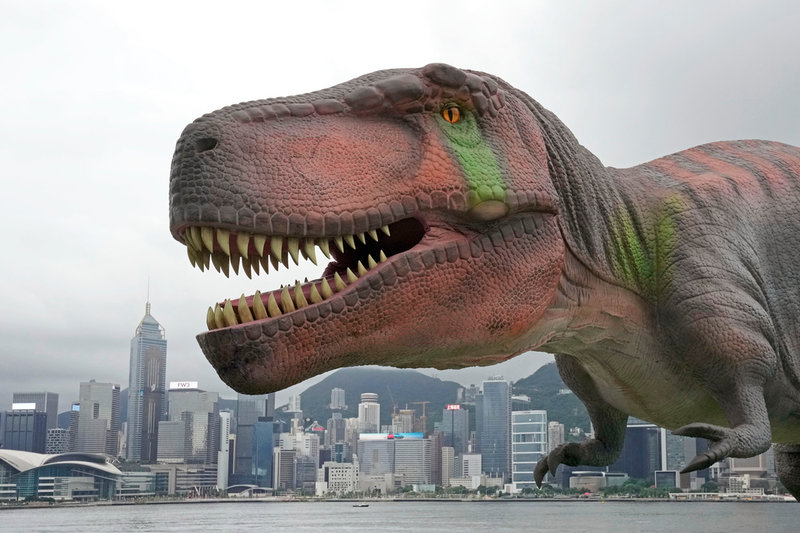 Stora och vassa tänder som sticker fram – så brukar T-rex ofta skildras. Arkivbild.