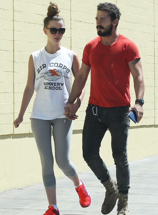 Shia Labeouf med sin flickän Mia Goth. Shia Labeouf med sin flickän Mia Goth.