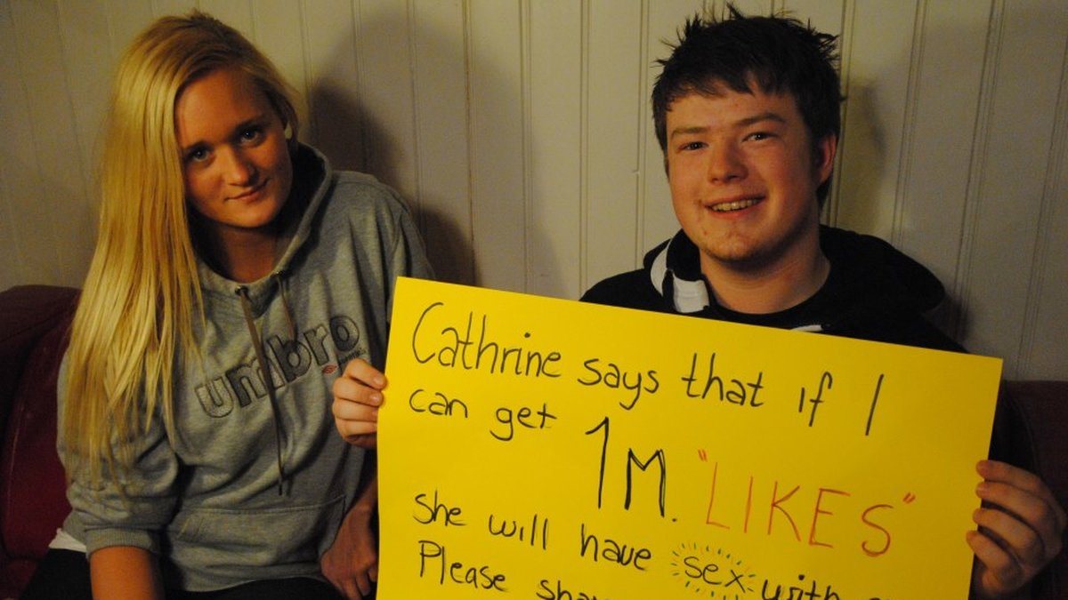 Cathrine, 19, trodde att bilden skulle få ungefär 100 likes. Det blir några fler.