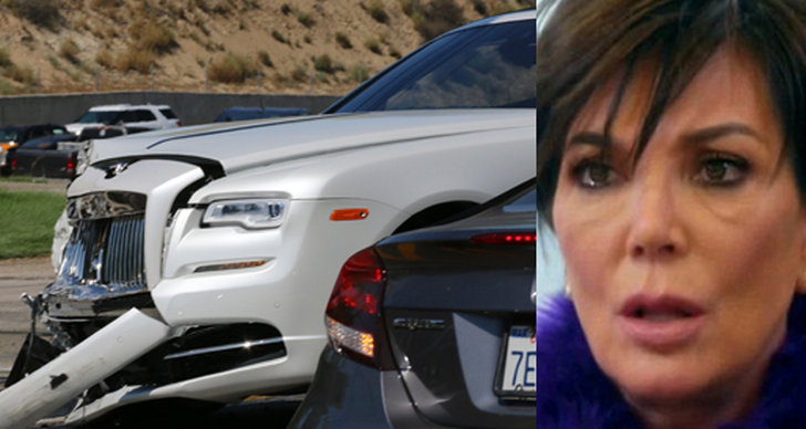 Kylie Jenner, Kris Jenner, Rolls Royce, Trafikolycka