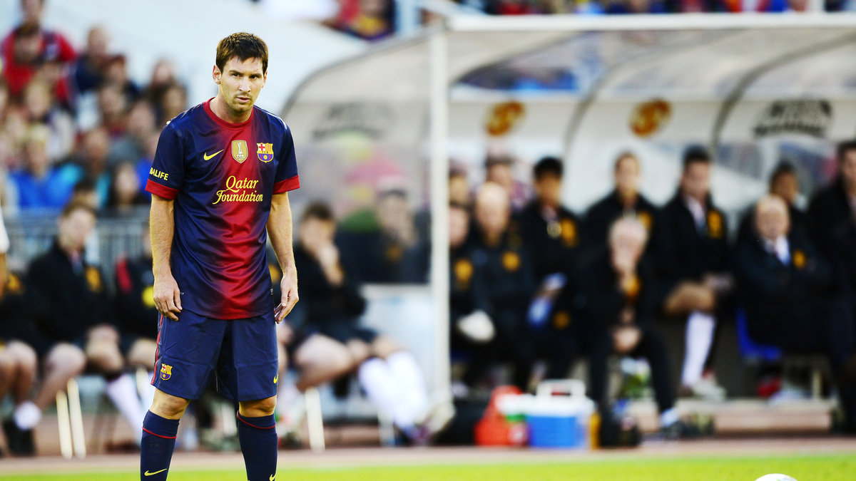 Messi syntes inte till alltför mycket i matchen.