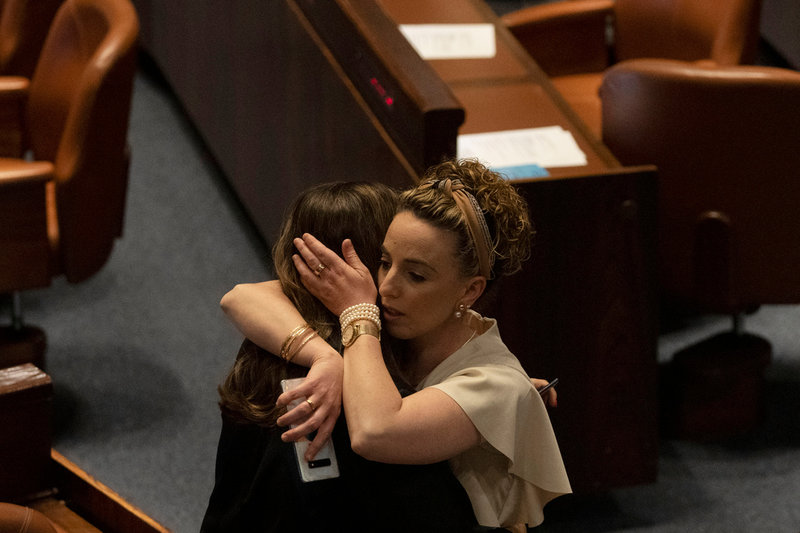Idit Silman kramar om en kollega i knesset, Israels parlament. Arkivbild.