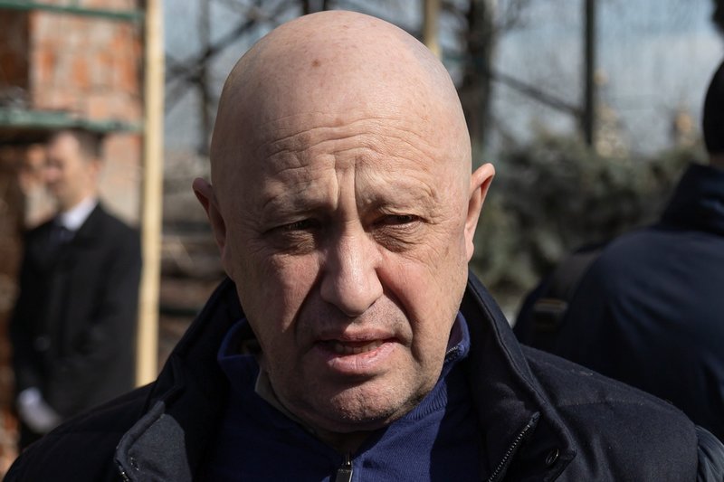Wagnergruppens ledare Jevgenij Prigozjin fotograferad i Moskva i början av april.