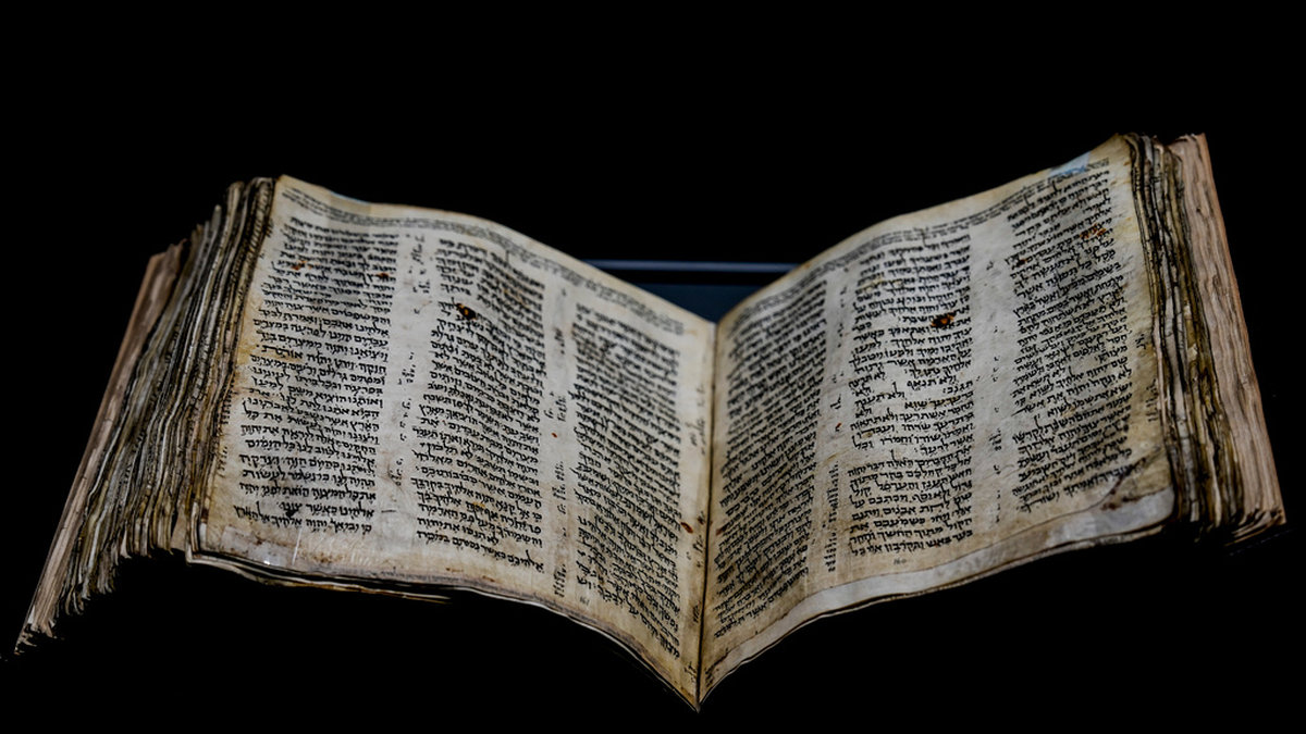 Codex Sassoon är en nästan komplett Bibel. Arkivbild.