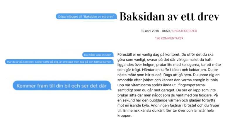 Jämförelse med sms-konversation Jämförelse med sms-konversation