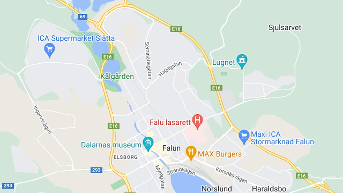 Google maps, Falun