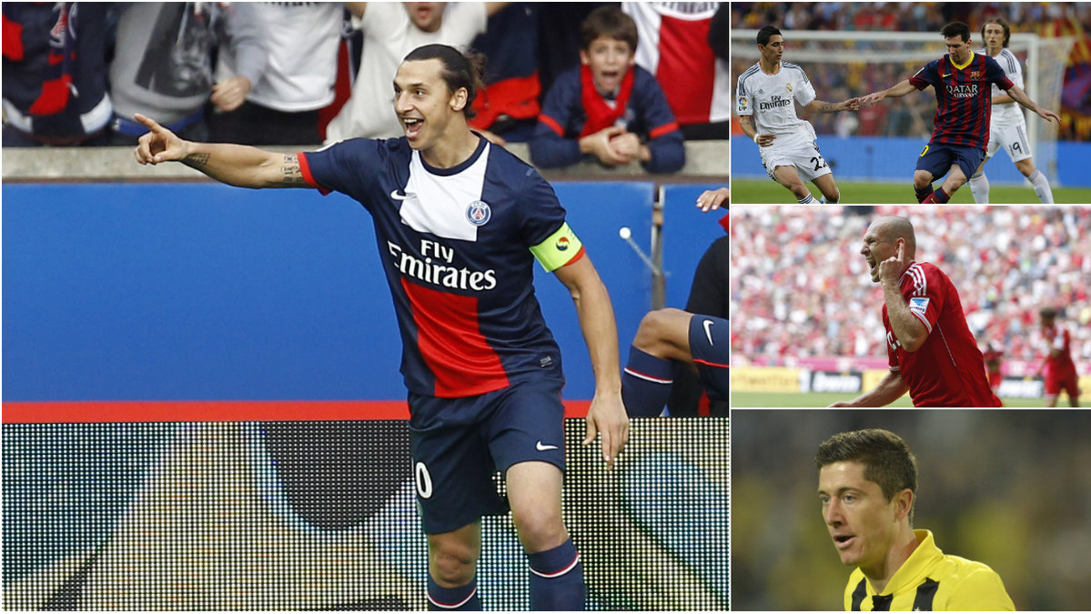 Zlatan Ibrahimovic är en av de 23 som blivit nominerad till guldbollen. Några andra är Lionel Messi, Arjen Robben och Robert Lewandowski.