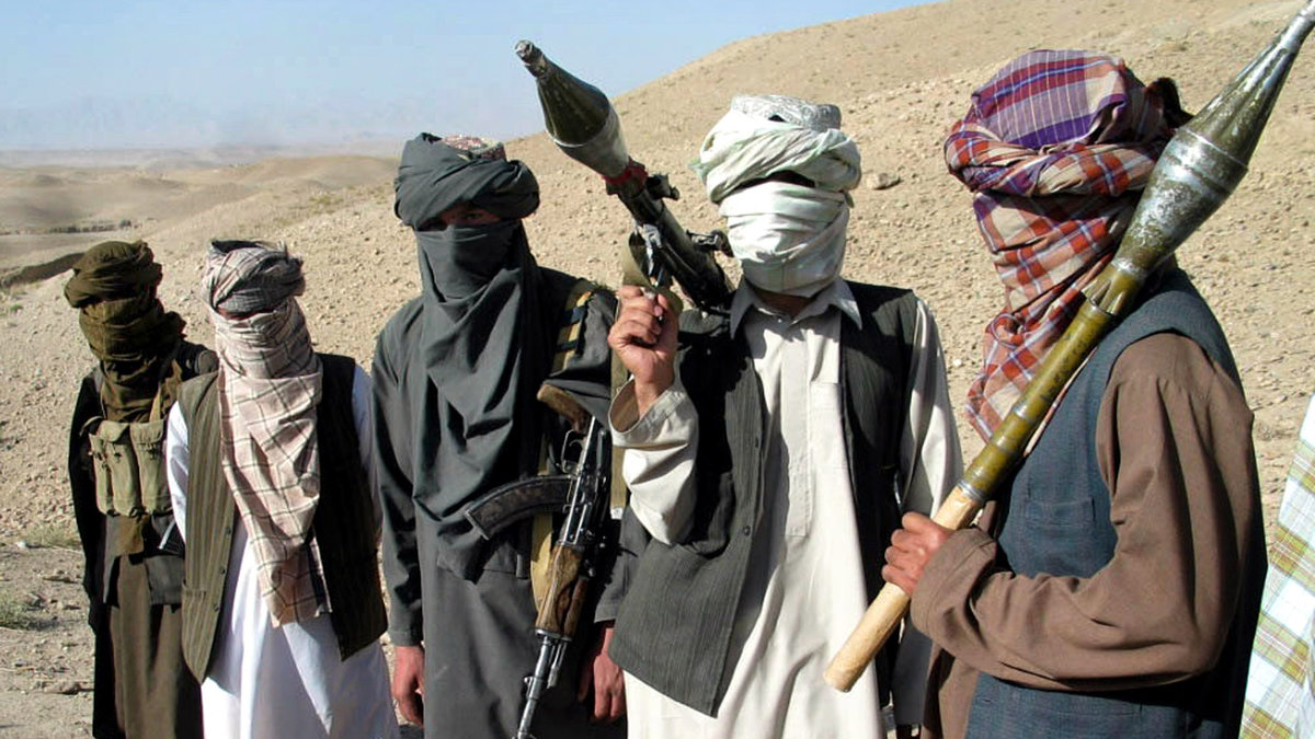 Arkivbild på talibansoldater i Afghanistan från 2006.