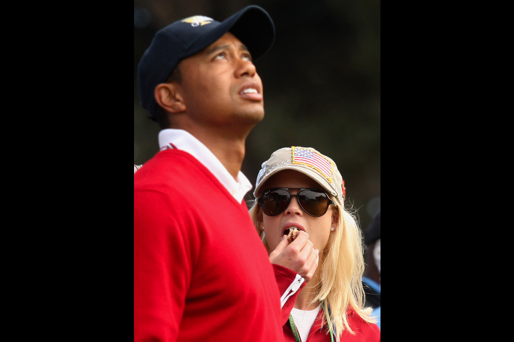 Tiger Woods med sin svenska fru Elin Nordegren.