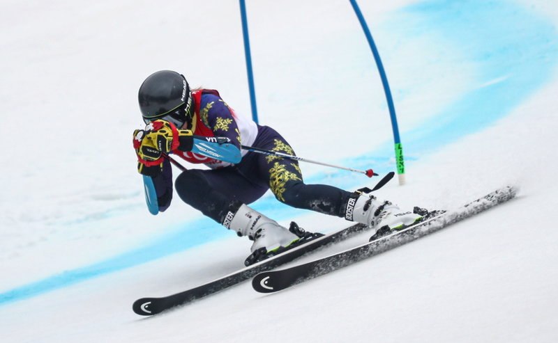Ebba Årsjö i aktion i Paralympics. Arkivbild.