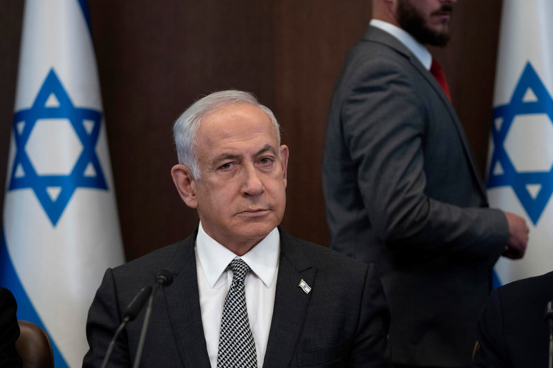 Israels premiärminister Benjamin Netanyahu. Bilden är tagen på söndagen.