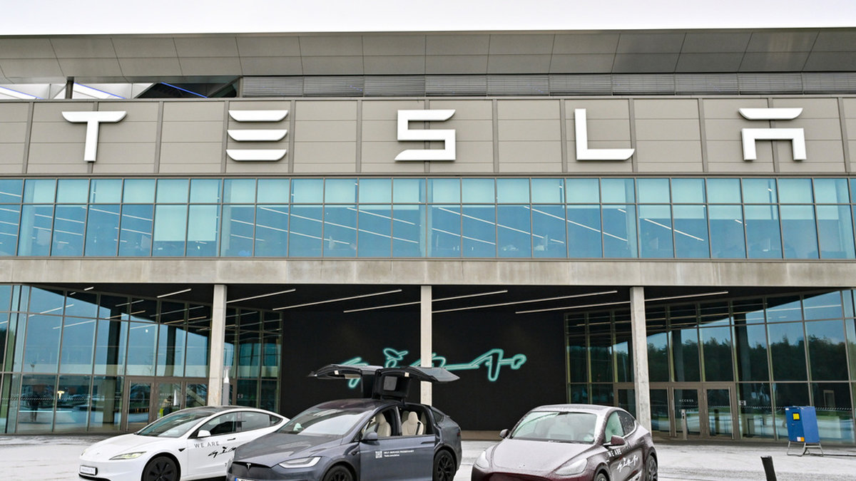 Teslafabriken i Tyskland. Arkivbild.