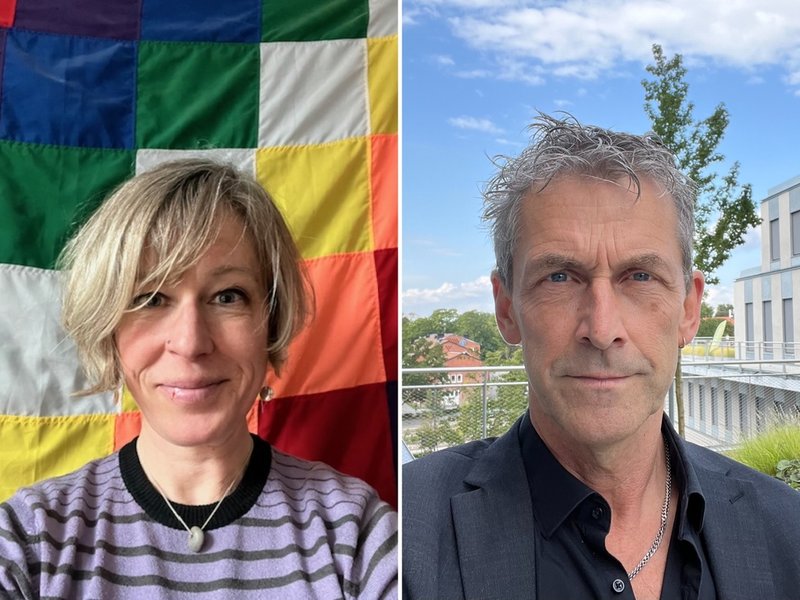Johanna Westeson, SEI och Jonas Ebbesson, Stockholms universitet.