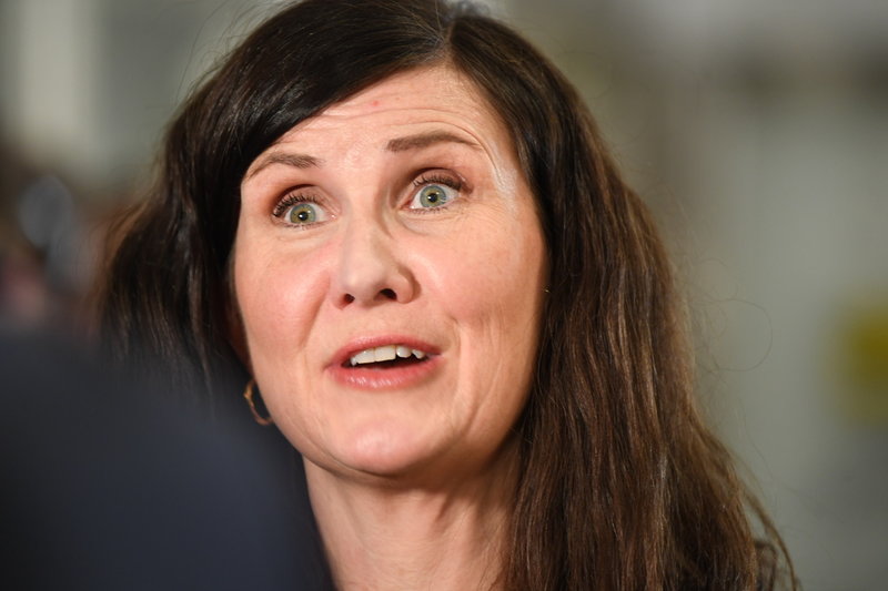 Miljöpartiets språkrör Märta Stenevi kallar regeringens ja till planen för Kallakgruvan 'förödande'. Arkivbild.