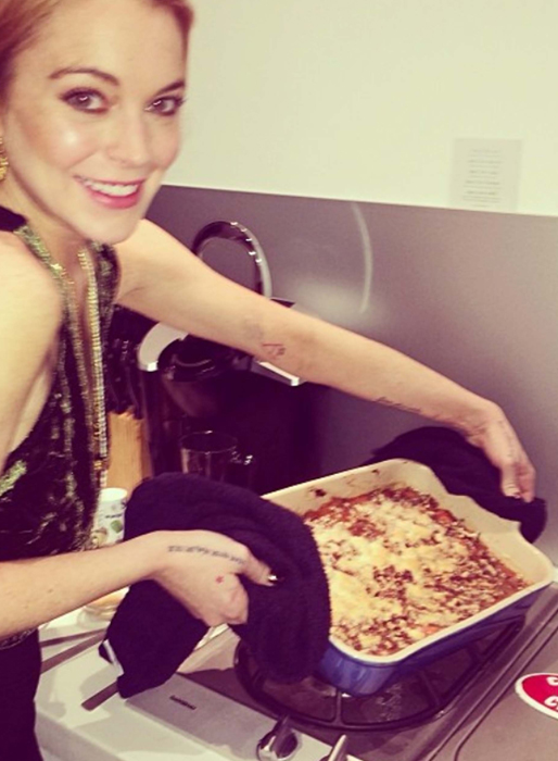 Lindsay Lohan har lagat mat. 