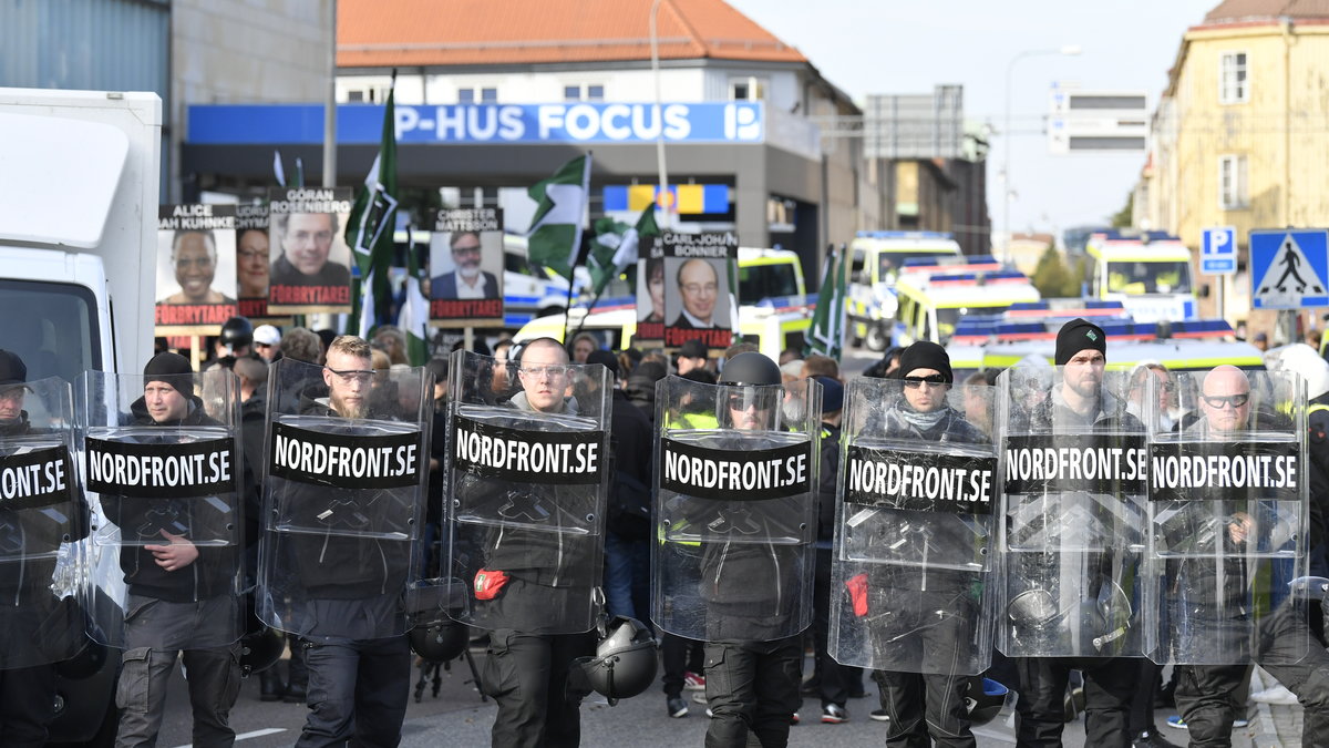 Nordiska motståndsrörelsen protesterar ofta. 