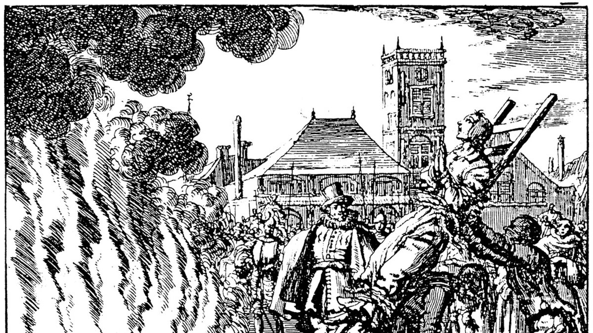 Oskyldiga avrättades i häxjakt i bland annat Connecticut i USA, här avbildat av Jean Luyken i Amsterdam på 1600-talet.