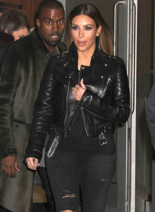 Kim och Kanye i New York. Kim och Kanye i New York.
