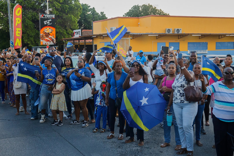 Folket i Curaçao firar att landet kvalificerat sig för sitt första VM i historien. Arkivbild.