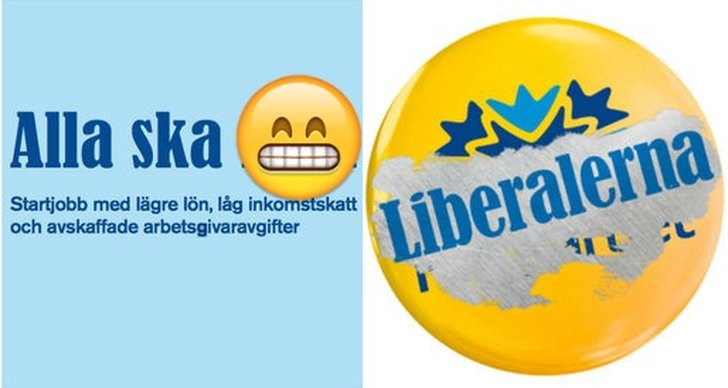 Logga, slogan, S, Socialdemokraterna, Liberalerna, Öl
