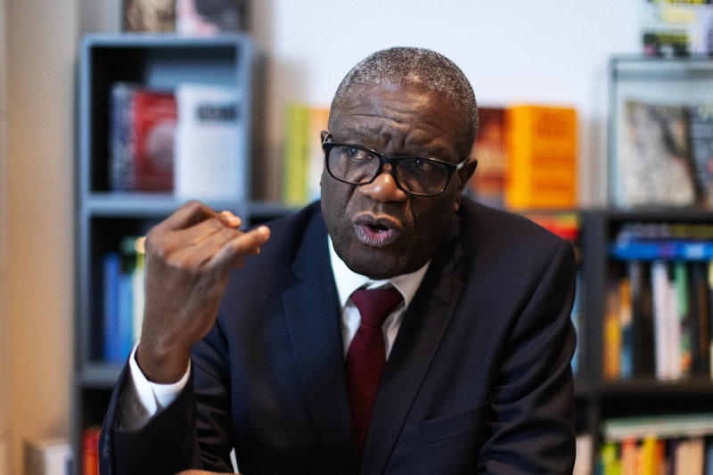 Denis Mukwege under ett besök i Stockholm i veckan.
