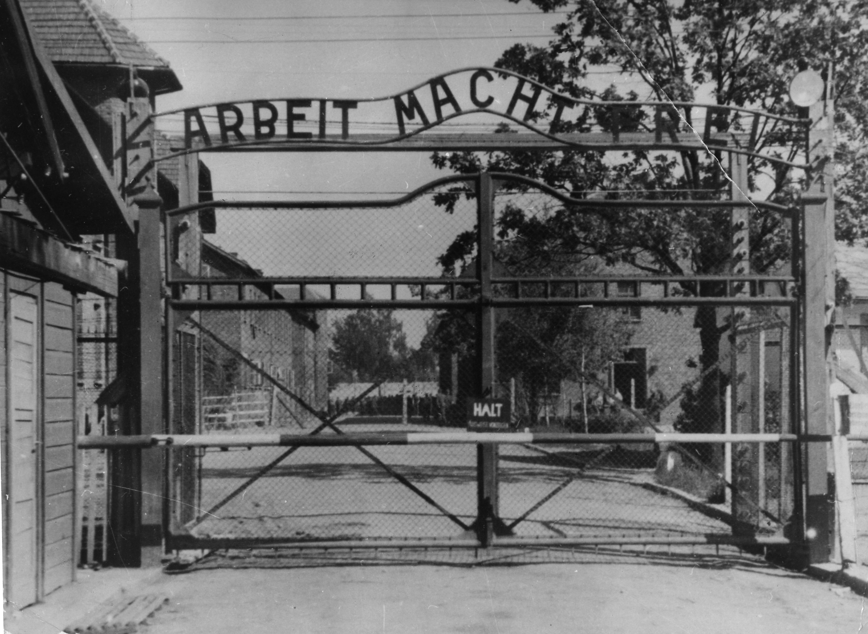 Ingången till koncentrationslägret i Auschwitz.