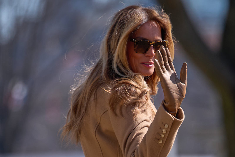 USA:s första dam Melania Trump. Foto: Evan Vucci /AP/TT