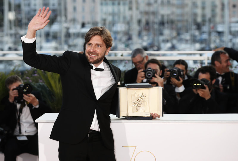 Ruben Östlunds film 'The square' tilldelades Guldpalmen i Cannes 2017. I år medverkar regissören med filmen 'Triangle of sadness'. Arkivbild.