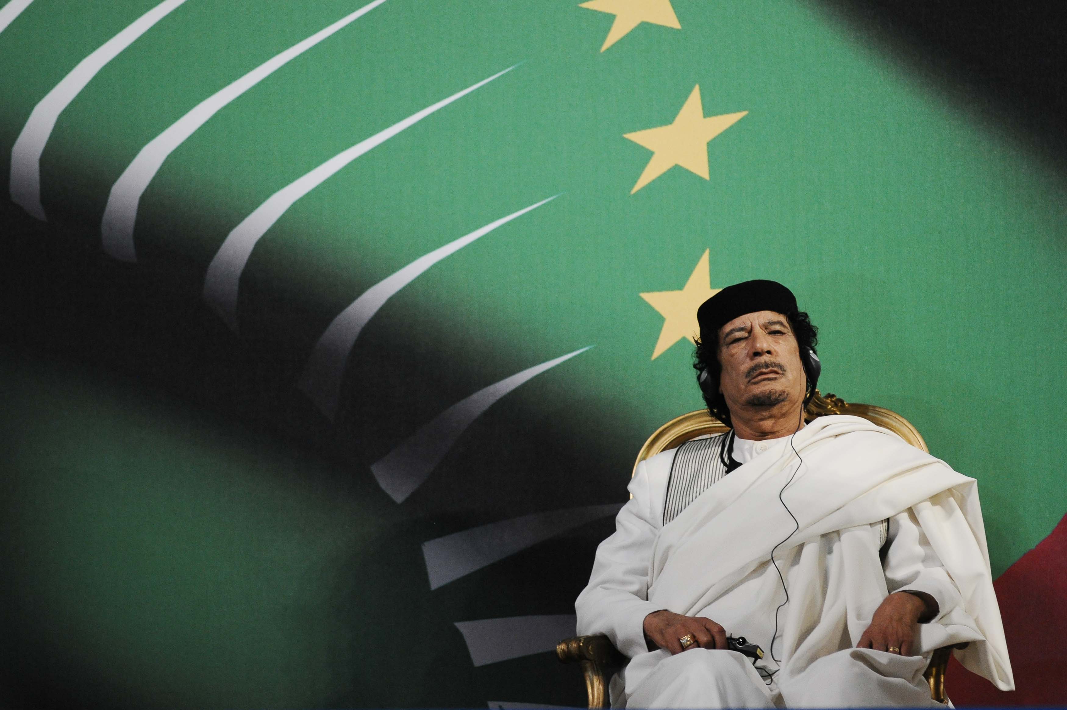 Libyens mångårige diktator Muammar Khaddafi kan ligga pyrt till.