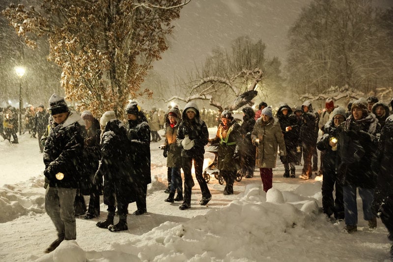 En manifestation hölls till minne av den mördade 25-åringen. Foto: Caisa Rasmussen/TT
