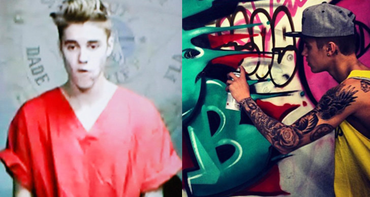 Justin Bieber, Fängelse, Brasilien, Graffiti