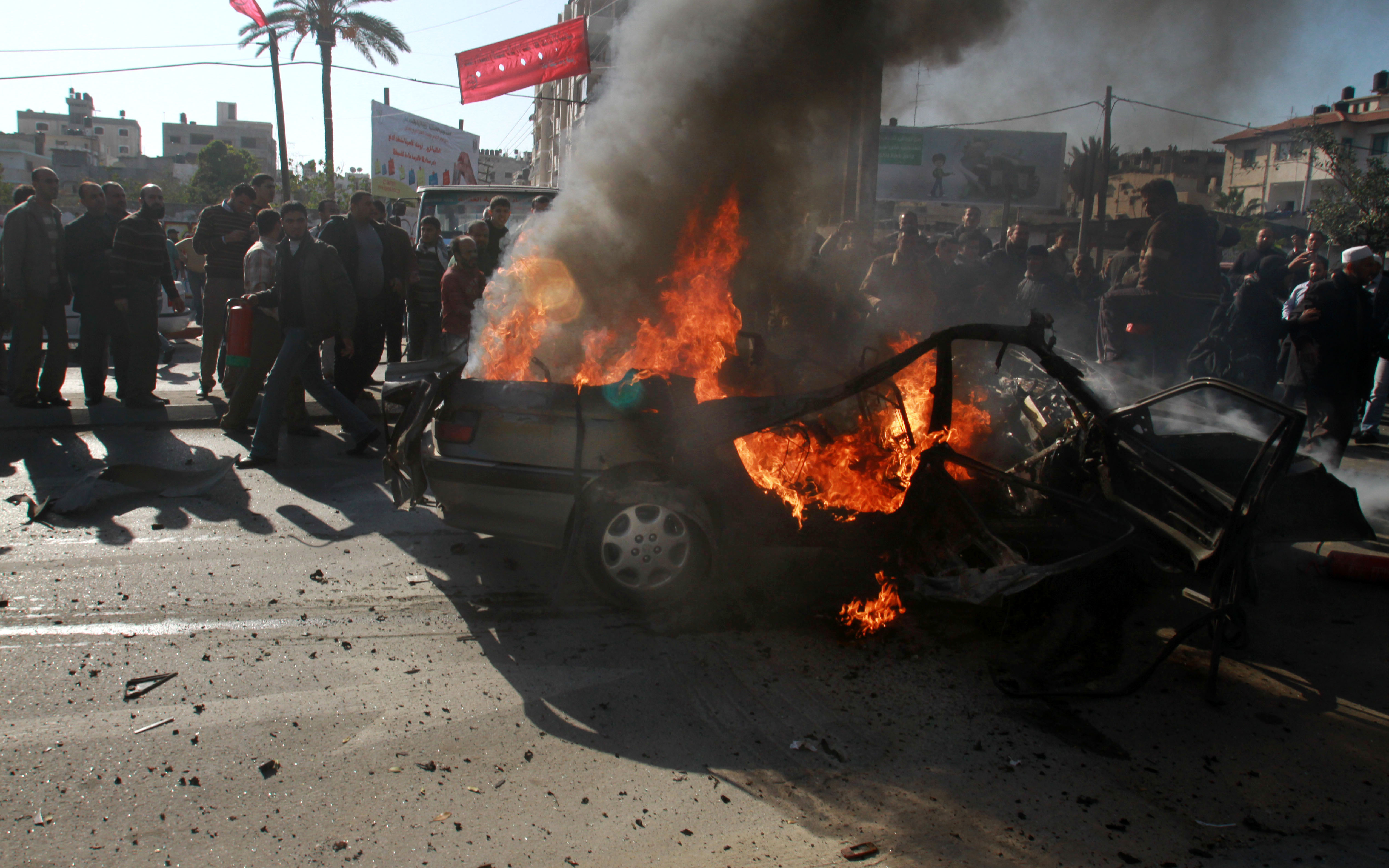 Torsdagens attack där en raket träffade en bil ägde rum mitt inne i Gaza City.